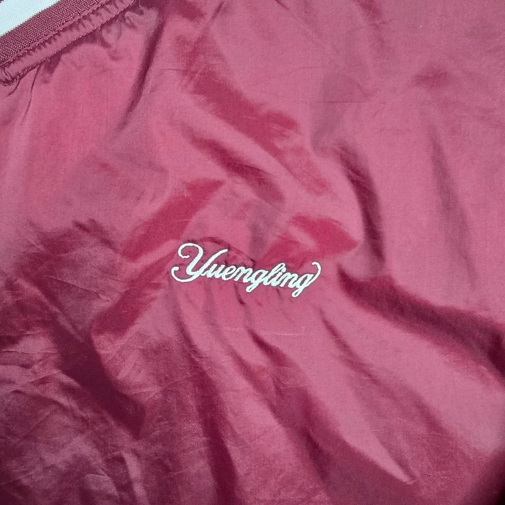 Sport Tek Port Authority Burgundy YUENGLING VNeck Pullover Windbreaker Jacket XL